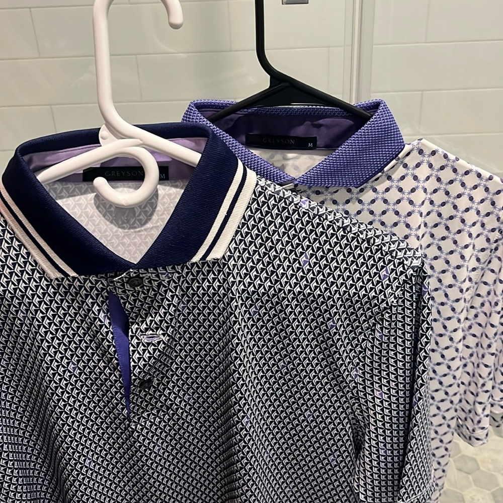 Greyson Combo Pack: diamond all day polo  in Maltese blue & Pineapple Express